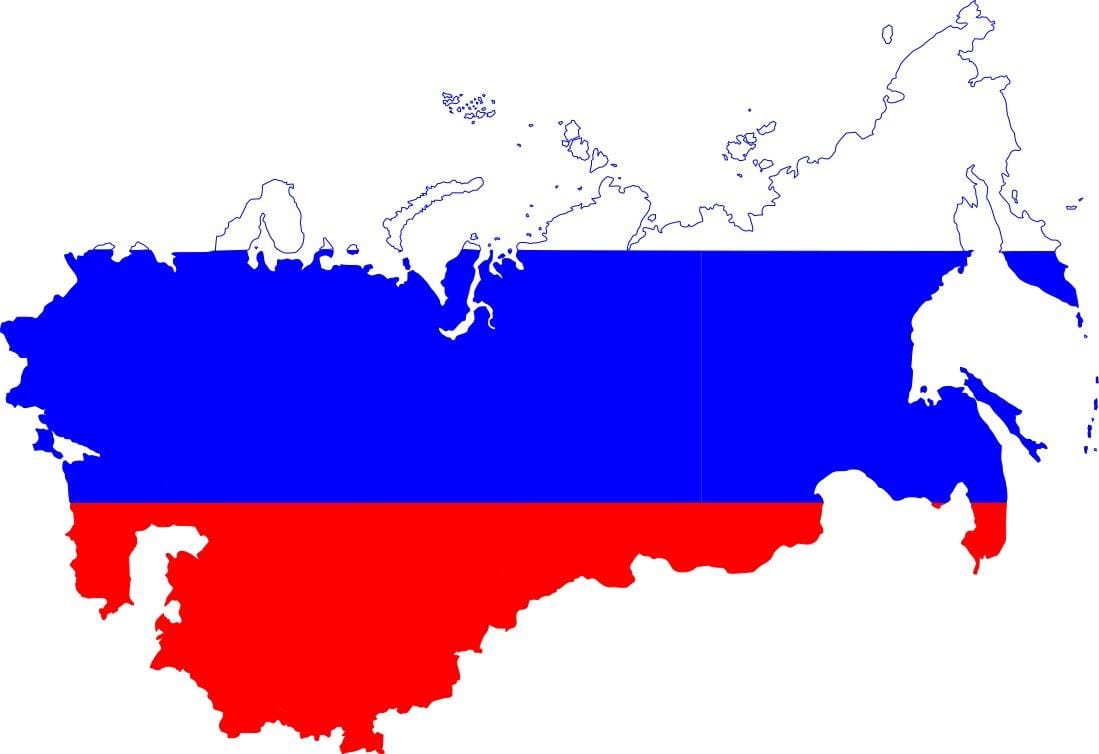 Rusko mapa vlajka