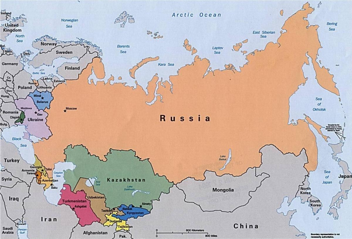 Ruský kontinent mapu
