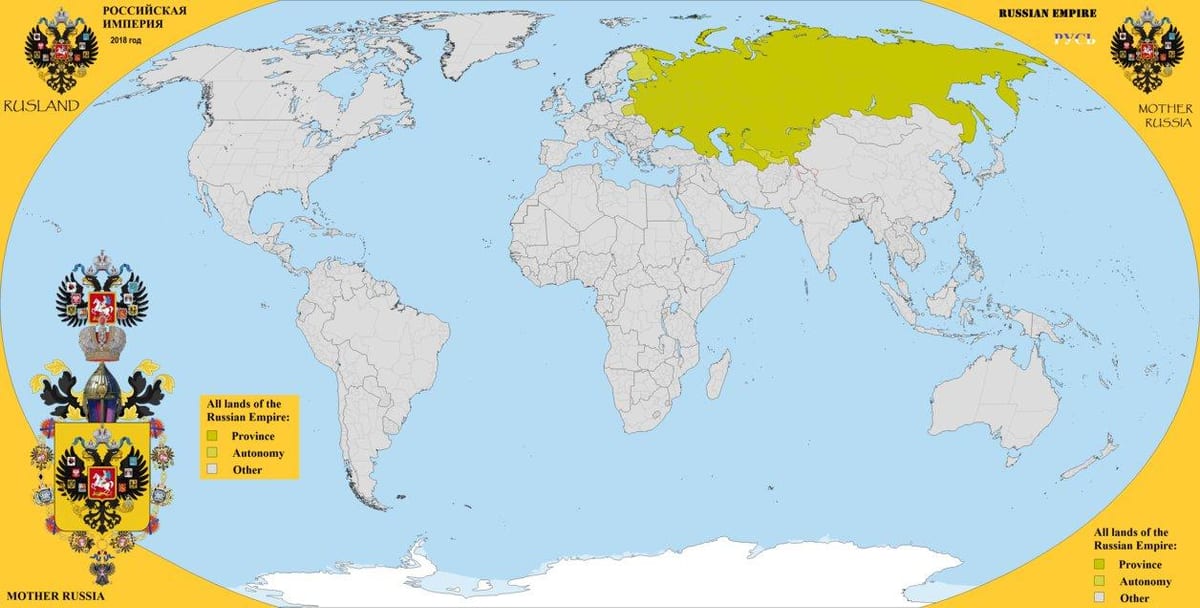 Rusko na mapě
