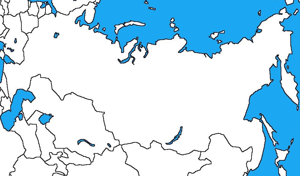 Rusko mapa prázdná