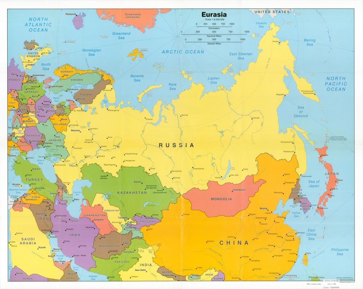 mapa SSSR vs Rusko