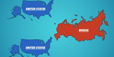 Rusko amerika mapa