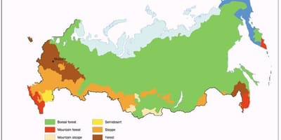 Tundra Ruska mapě