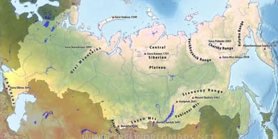 Hory Ruska mapě