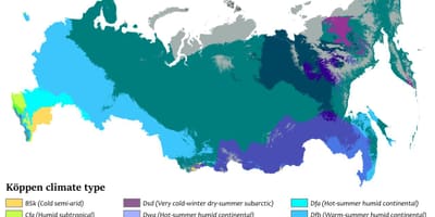 Klima mapa Ruska