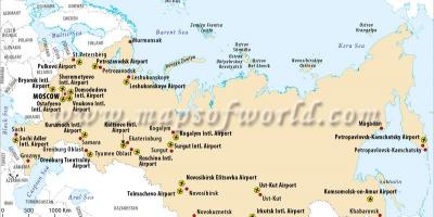 Rusko mapa letiště