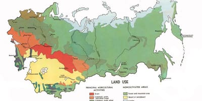 Ruské přírodní zdroje mapě