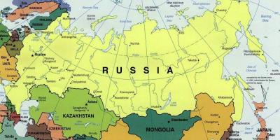 Mapa Ruska a sousedních zemí
