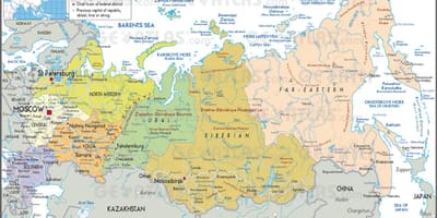 Mapa Ruska státy
