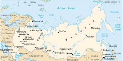 Rusko hranice mapě