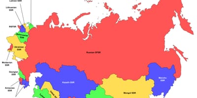 Rusko vs Sovětského svazu mapě