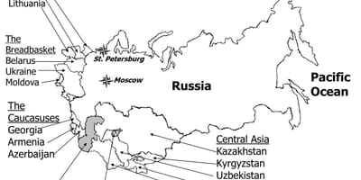 Mapa zemí SSSR